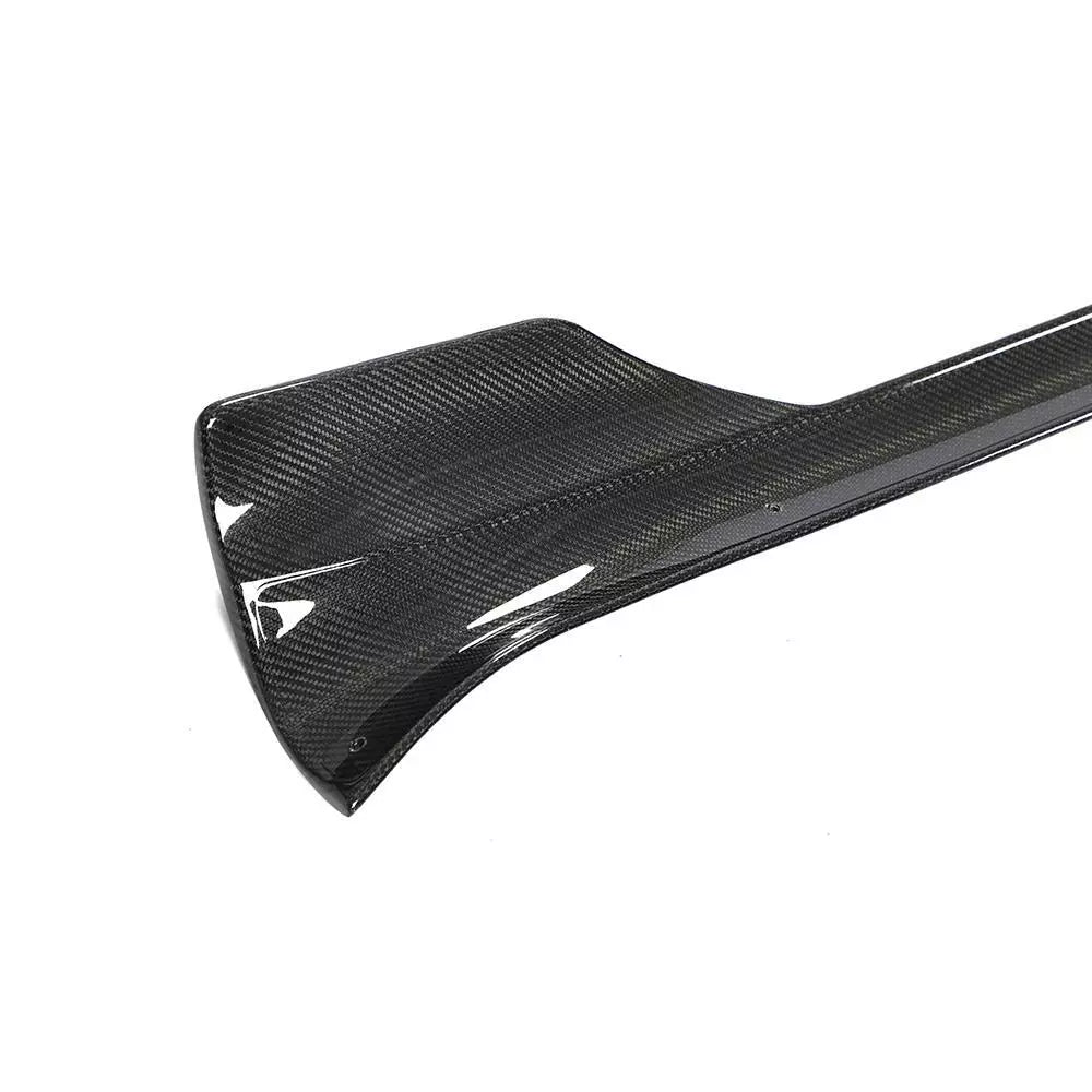 Carbon Fiber Side Skirt Extension Lip V1 - Tesla Model S Sedan 2021+.