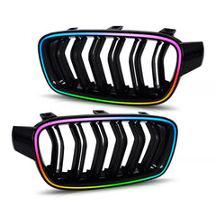 LED Light Front Kidney Grille - BMW F30 3 Series 2013-2018.
