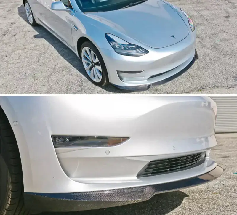 Carbon Fiber Front Lip V1 - Tesla Model 3.