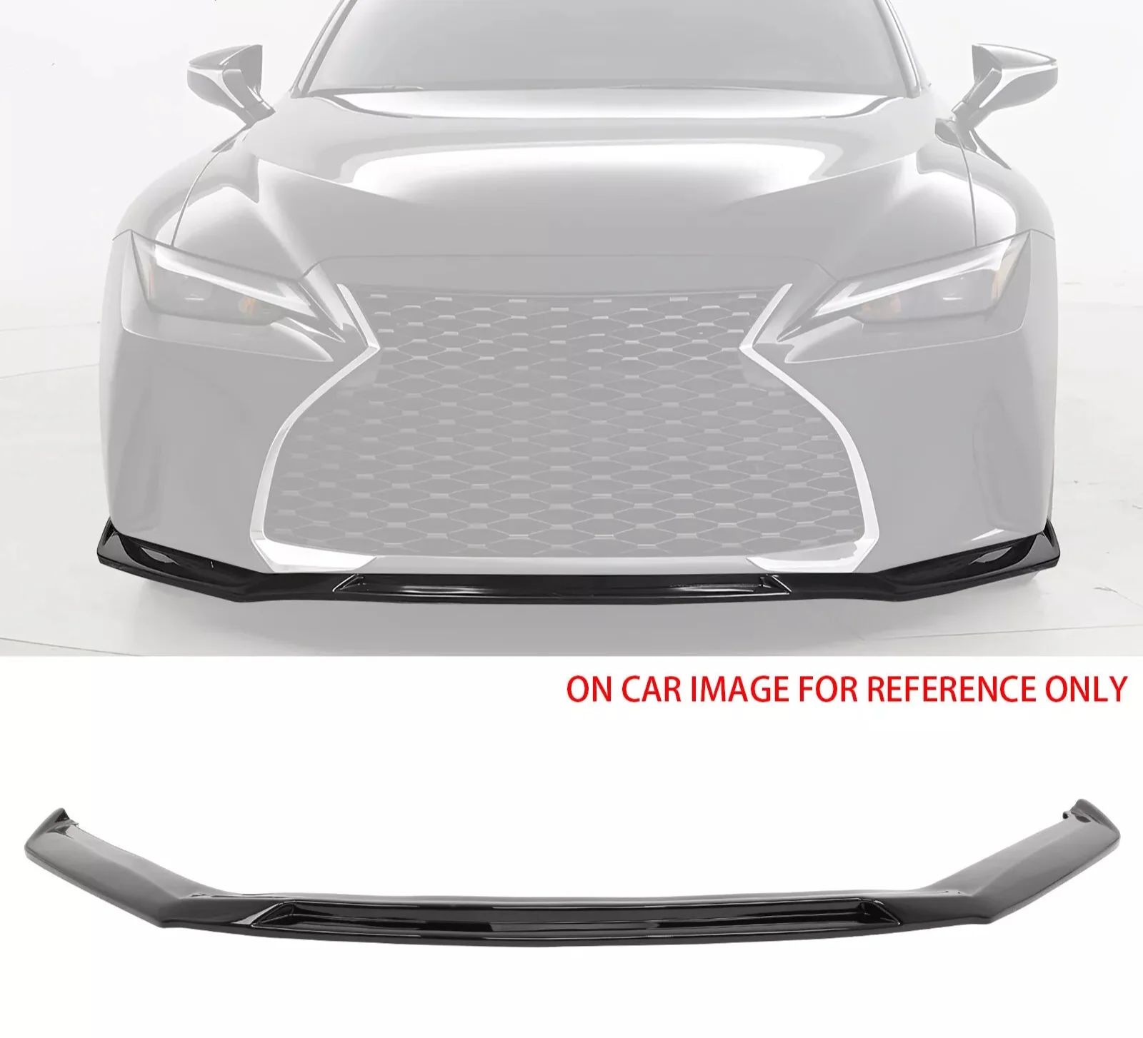 Gloss Black Cs Style Front Lip Splitter- 2021-2024 Lexus IS300 IS350.