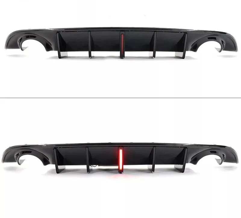 Gloss Black Rear Diffuser w/ LED - 15-23 Dodge Charger.