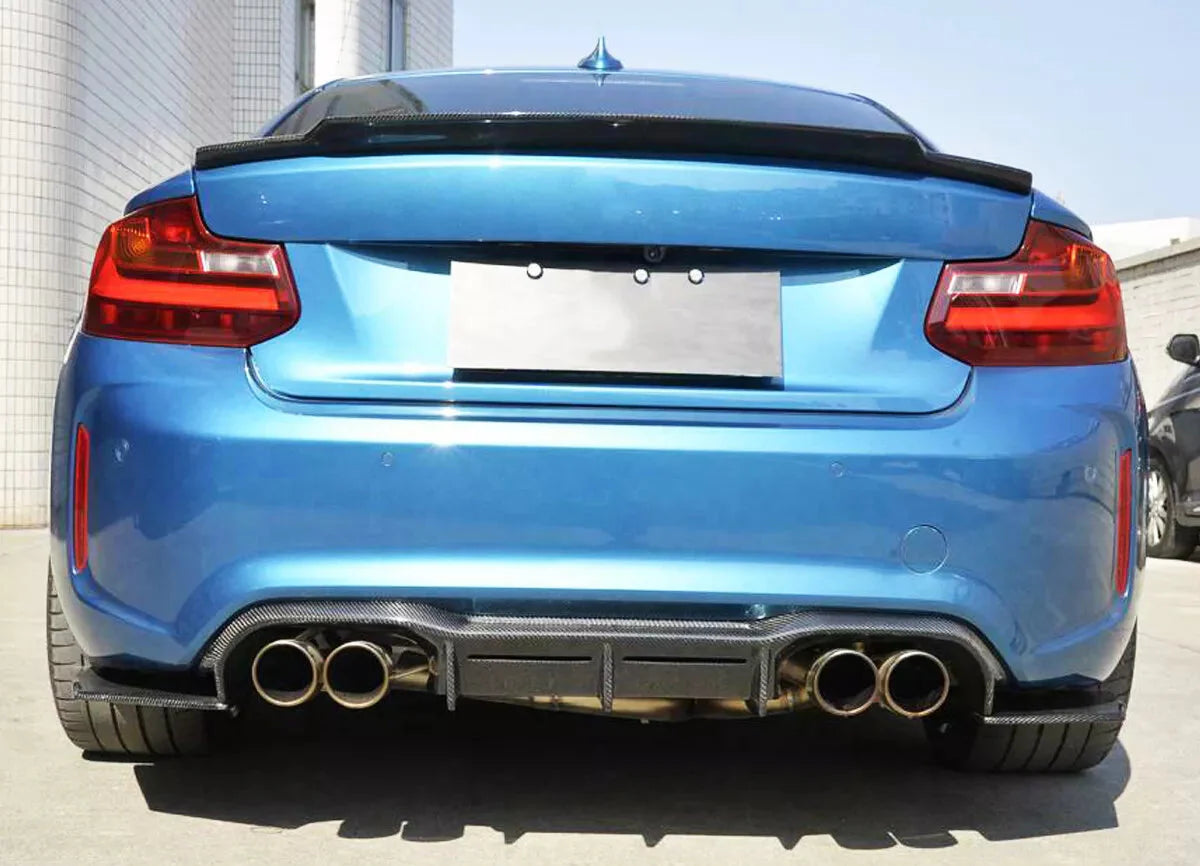 MT Style Carbon Fiber Rear diffuser - 2017-2021 BMW F87 M2.