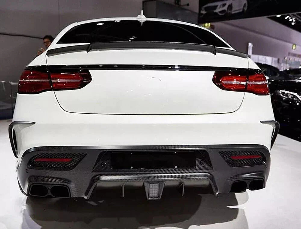 Carbon Rear Bumper Fins Vents Trim - Mercedes Benz C292 Coupe GLE63 GLE43 2015-17.