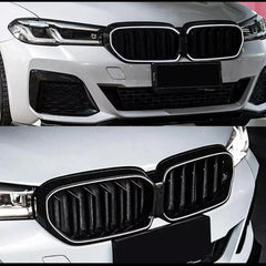 Gloss Black Front Grille w/ LED - BMW G30 5 series.