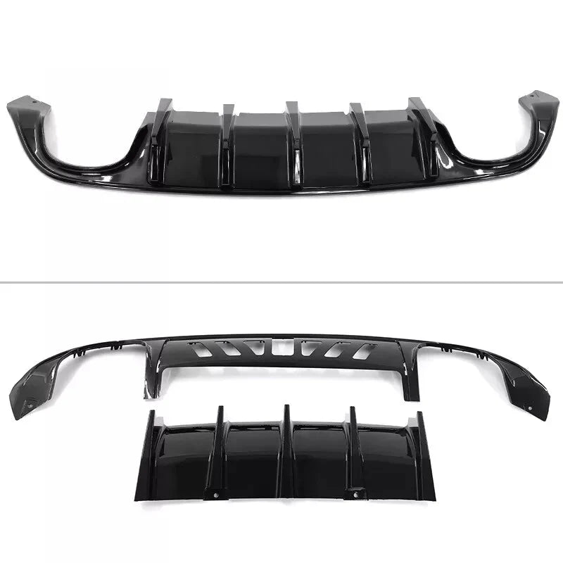 Gloss Black Rear Diffuser for Quad Exhaust Tips - 2015-2023 Dodge Charger