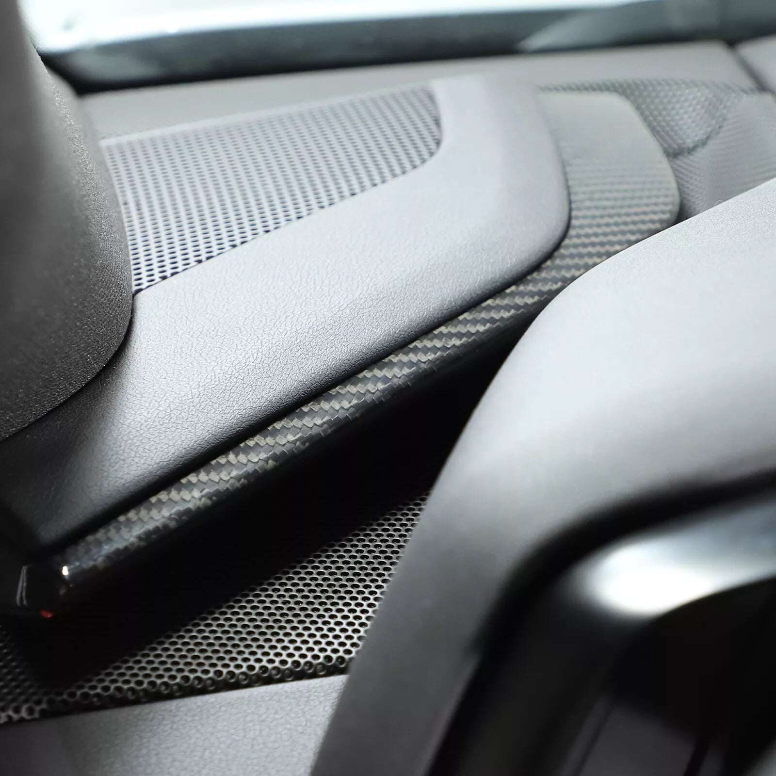 Carbon Fiber Dashboard L-shaped Trim Strip Cover - Corvette C8 20-24.