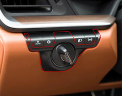 Carbon Fiber Interior Headlight Switch Cover Trim For Porsche 911 992 2019-2023.
