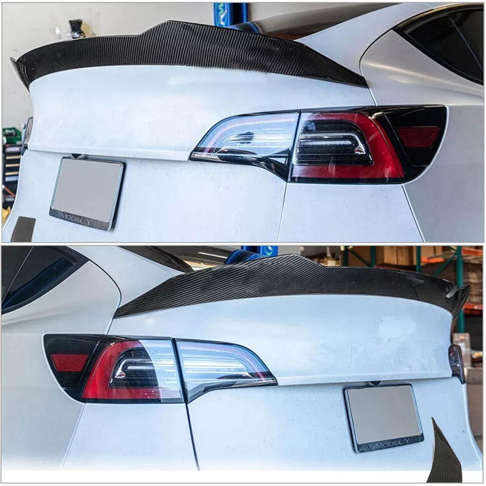 High Kick Carbon Fiber Spoiler -  Tesla Model Y 2019-2024.