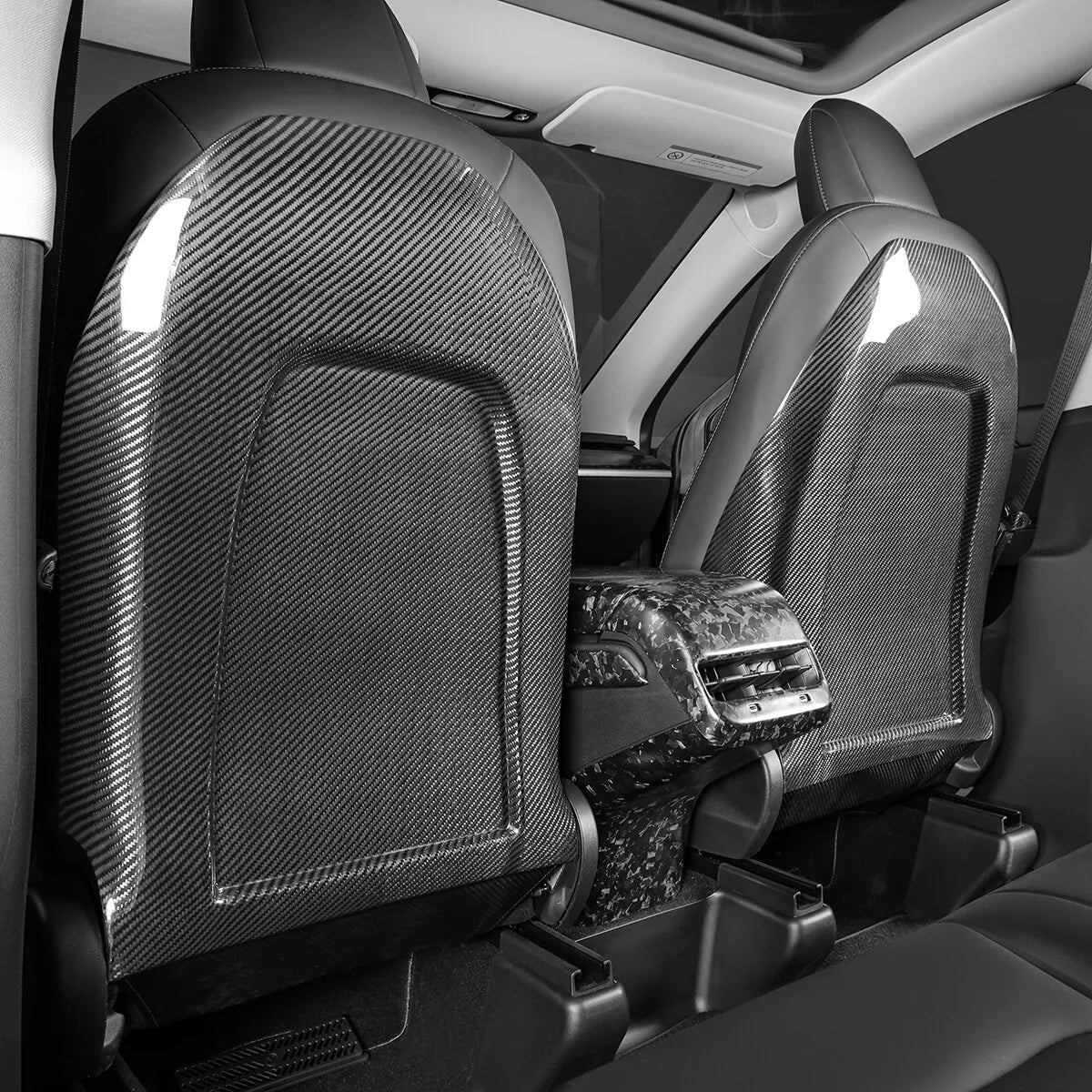Carbon fiber seatback Cover - Tesla Model Y/3.