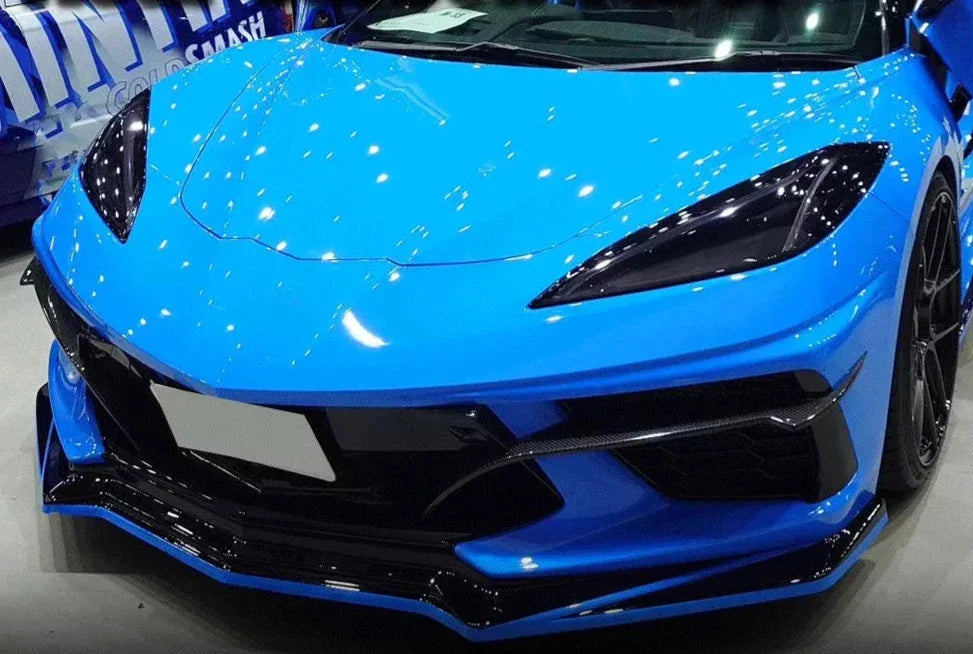 Front Bumper Splitters Fins -  Chevrolet Corvette C8 Stingray 2020+.