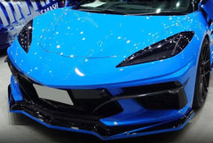 Front Bumper Splitters Fins -  Chevrolet Corvette C8 Stingray 2020+.
