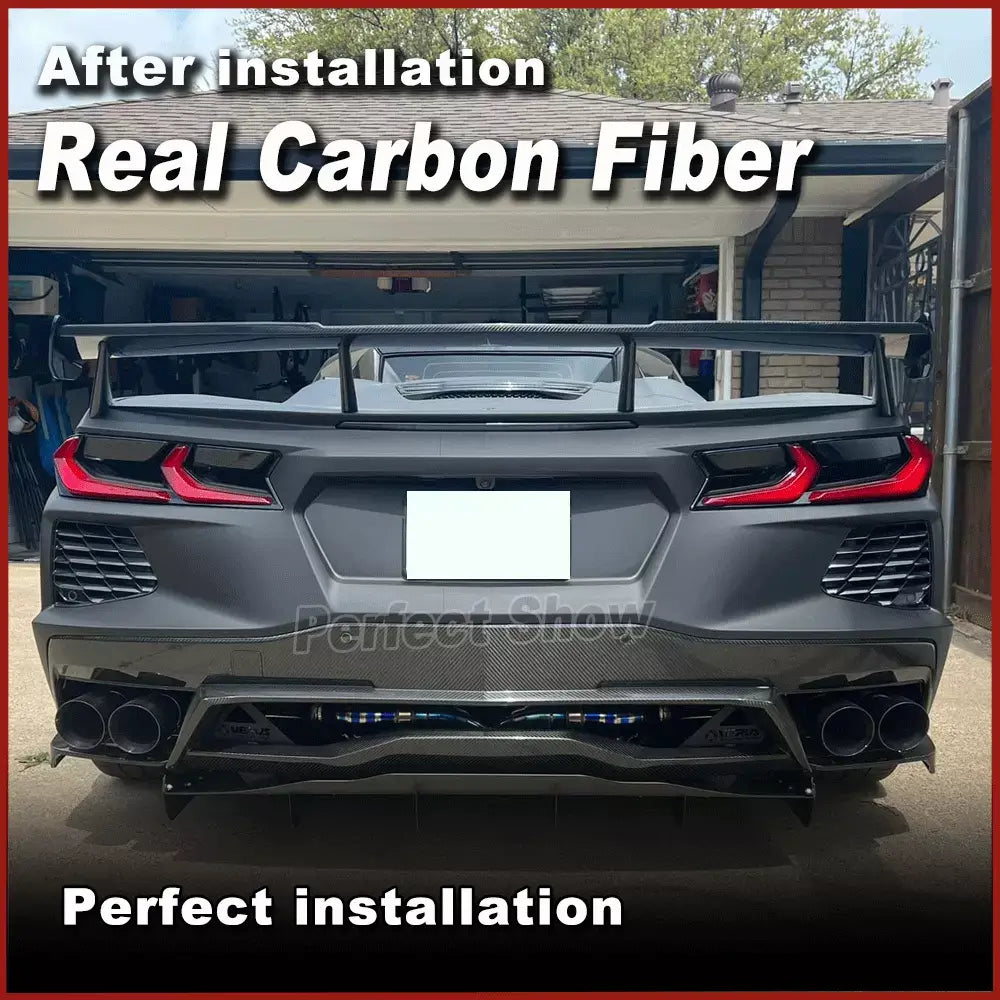 Carbon Fiber Rear Diffuser - Chevrolet Corvette C8 Z06.