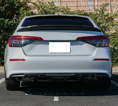 H Style Carbon Fiber Rear Trunk Spoiler - Honda Civic Type R 11th Gen.