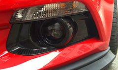 Carbon Fiber Front Bumper Fog Light Bezel Cover - Ford Mustang.
