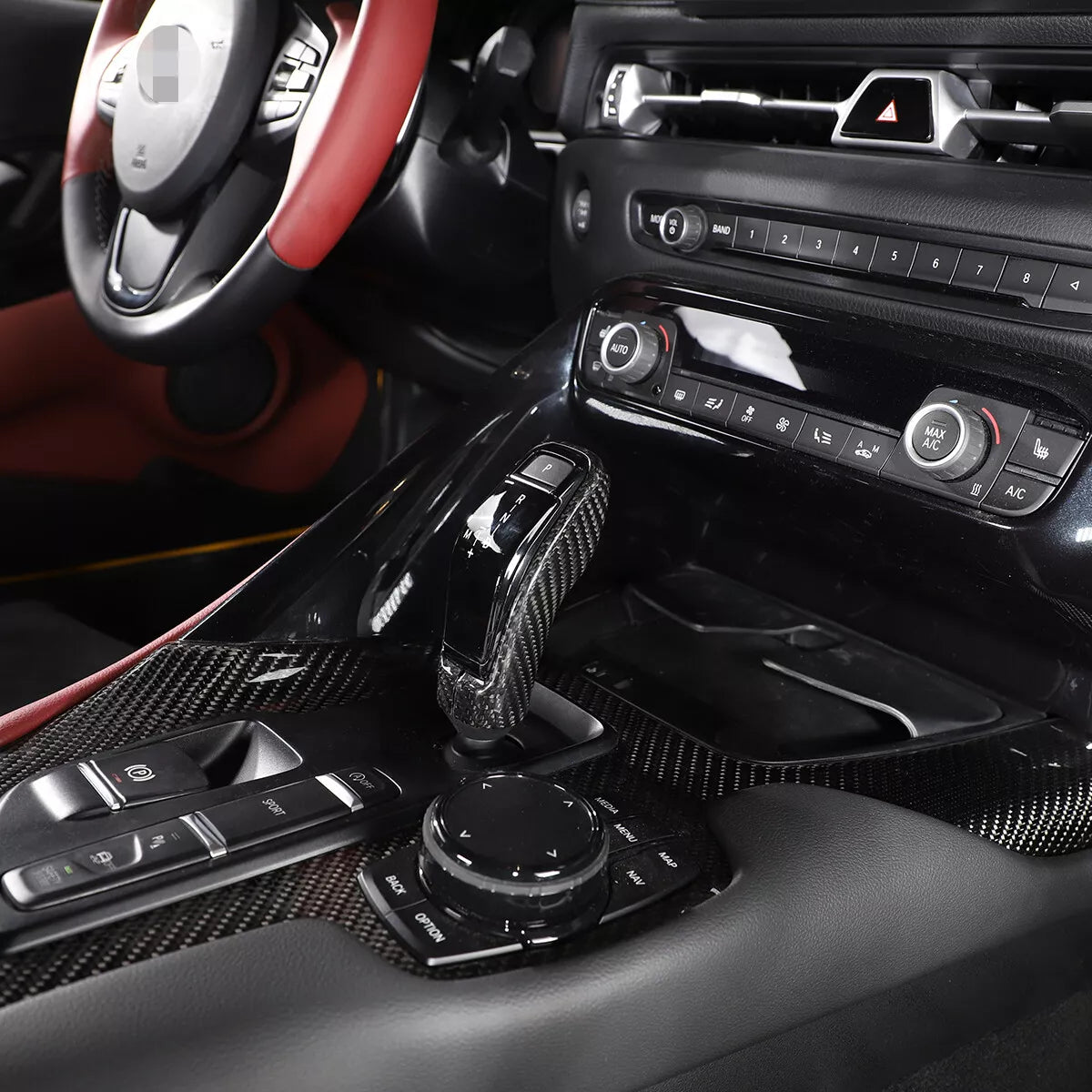 Carbon Fiber Gear Shift Knob Cover - Toyota Supra.