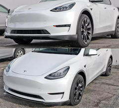 Carbon Fiber Front Lip V2 - 20-24 Tesla Model Y.