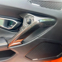 Carbon Interior Door Grab Handle Cover Trim - Lamborghini Huracan 2014-21.