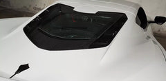 Carbon Fiber Rear Window Lower Trim Cover - 2020-2025 C8 Corvette Coupe.
