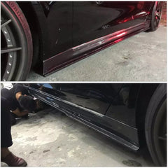Carbon Fiber Side Skirt Extension V3 - Tesla Model S Sedan 2014-2019.
