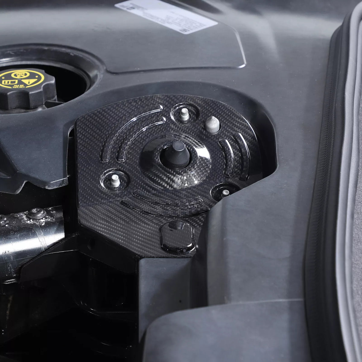 Carbon Fiber Engine Bay Shock Tower Cover Trim - Corvette C8 2020-2025.