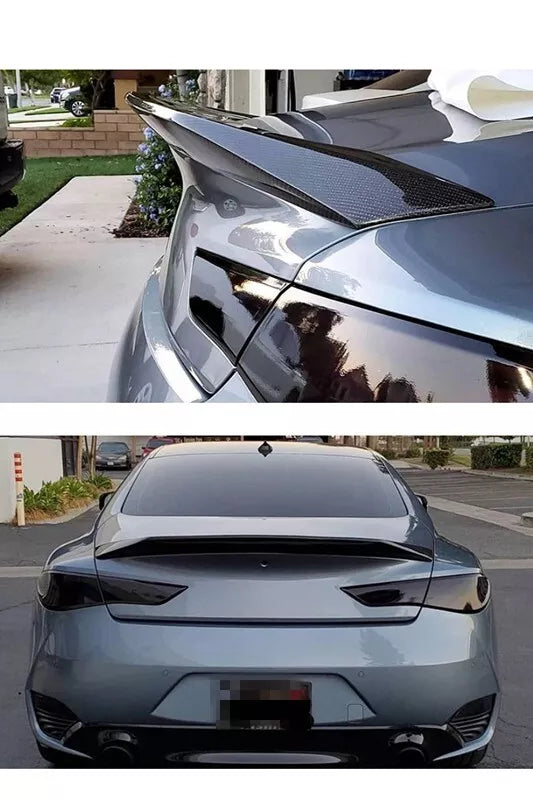 Carbon Fiber Rear Trunk Spoiler DuckBill - Infiniti Q60 Coupe 2017-2019.