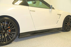 Carbon Fiber Side Skirt Extension - Nissan GTR R35 2017.