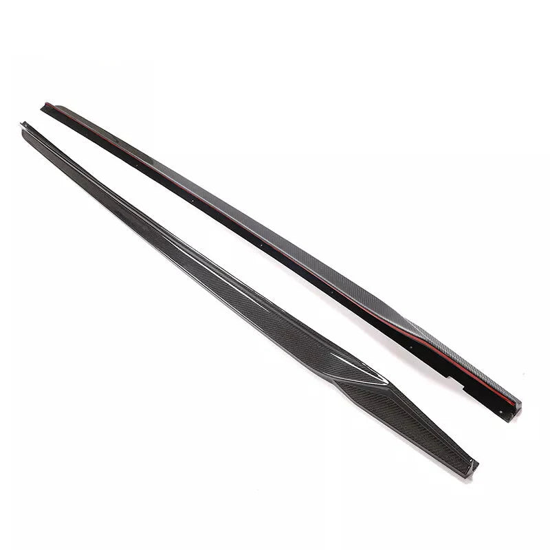Carbon Fiber Side Skirts Extensions Panel - 22-25 Honda Civic.