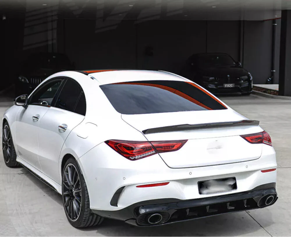 Carbon Fiber Rear Trunk V Style Spoiler - Mercedes BEnz W118 C118 CLA Class.