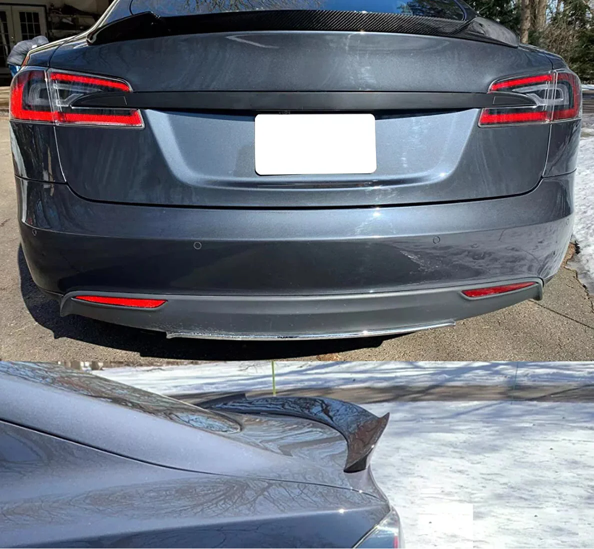 Carbon Fiber H Style Spoiler- 12-24 Tesla Model S.