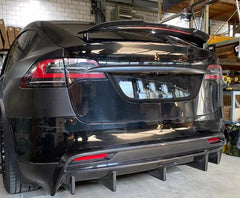 Carbon Fiber Rear Diffuser -  Tesla Model X 2016-21.
