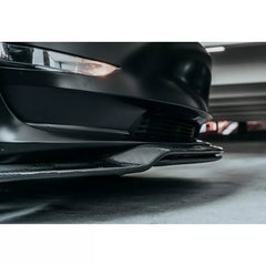 Carbon Fiber R Style Front Lip - Tesla model 3.