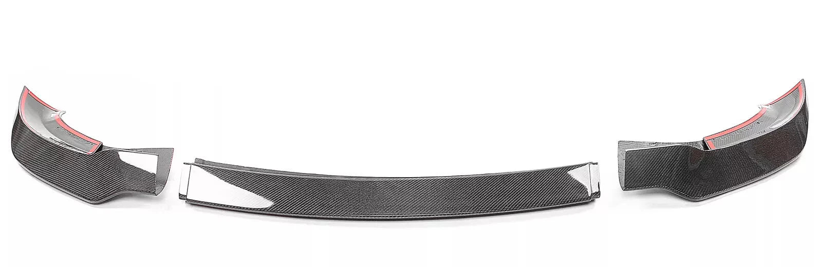 Carbon Fiber Front Lip (3pc) -  17-23 Tesla Model 3 Track Pack.