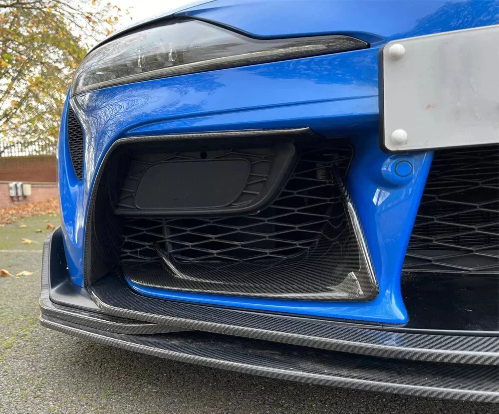 Carbon Fiber Front Splitter Lip ( 3pc ) - Toyota Supra GR A90 MK5.