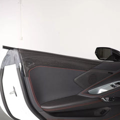 Carbon fiber Interior Door Upper Panel trim Cover - Corvette C8 20-25.