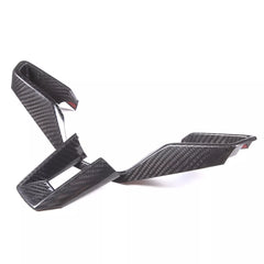 Dry Carbon Fiber Steering Wheel Cover Trim - Porsche taycan 2019-2023.