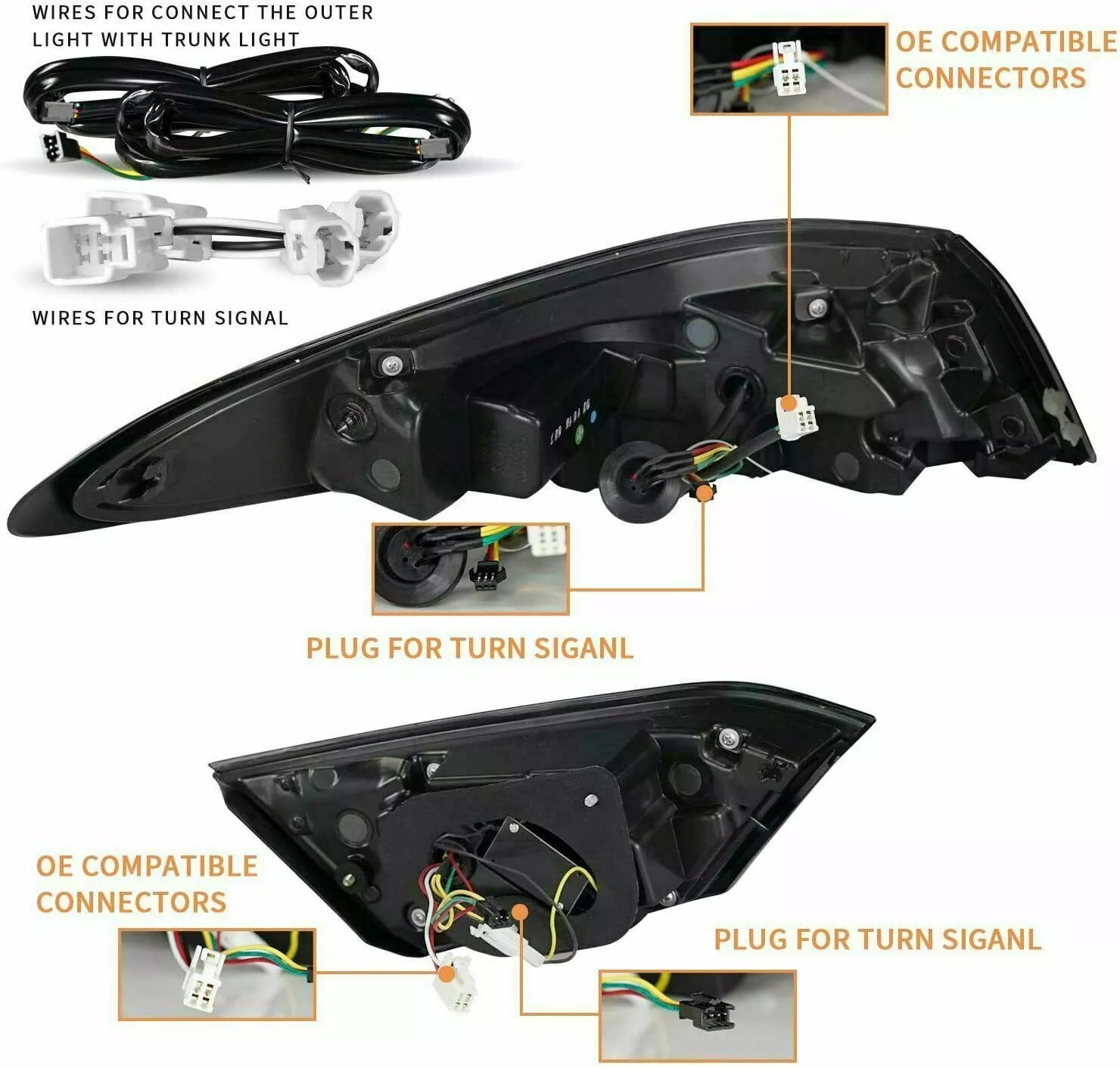 Smoked LED Tail Lights - LED Tail Lights 2018-2024.