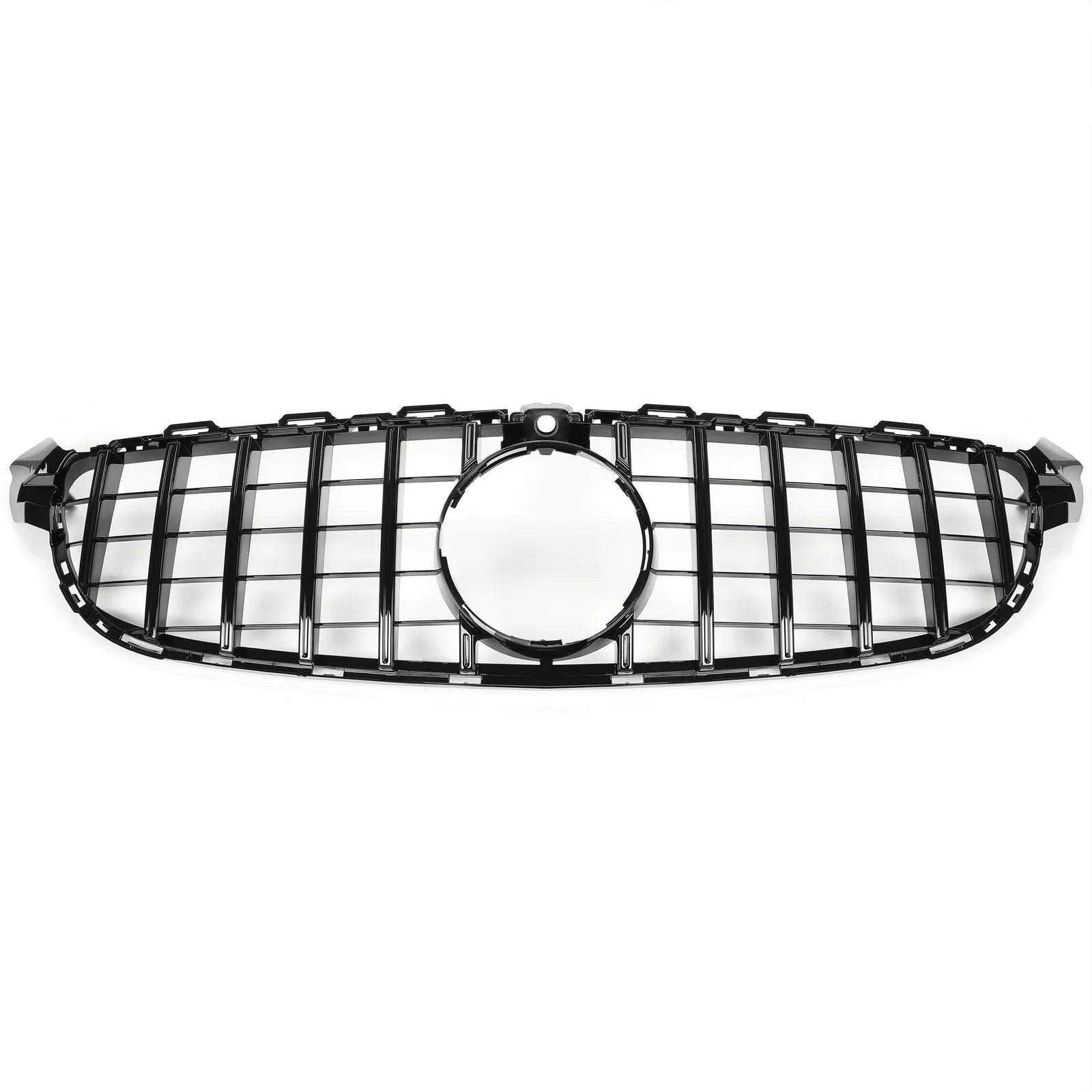 Gloss Black GT R Grille Grill For Mercedes-Benz W205 C63 C63S 2015-2018.