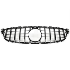 Gloss Black GT R Grille Grill For Mercedes-Benz W205 C63 C63S 2015-2018.