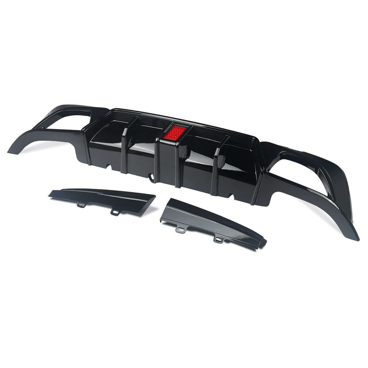ABS Gloss Black Rear Diffuser w/Brake Light for BMW 3 Series G20 G21 330i M340i.