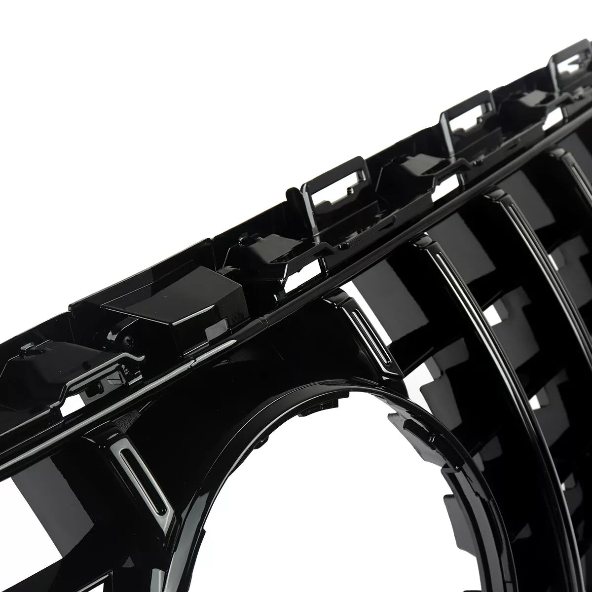 Gloss Black GT R Grille Grill For Mercedes-Benz W205 C63 C63S 2015-2018.