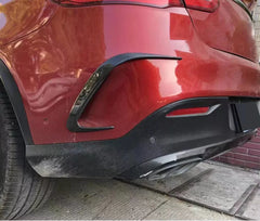 Carbon Rear Bumper Fins Vents Trim - Mercedes Benz C292 Coupe GLE63 GLE43 2015-17.