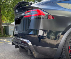 Carbon Fiber Rear Diffuser -  Tesla Model X 2016-21.