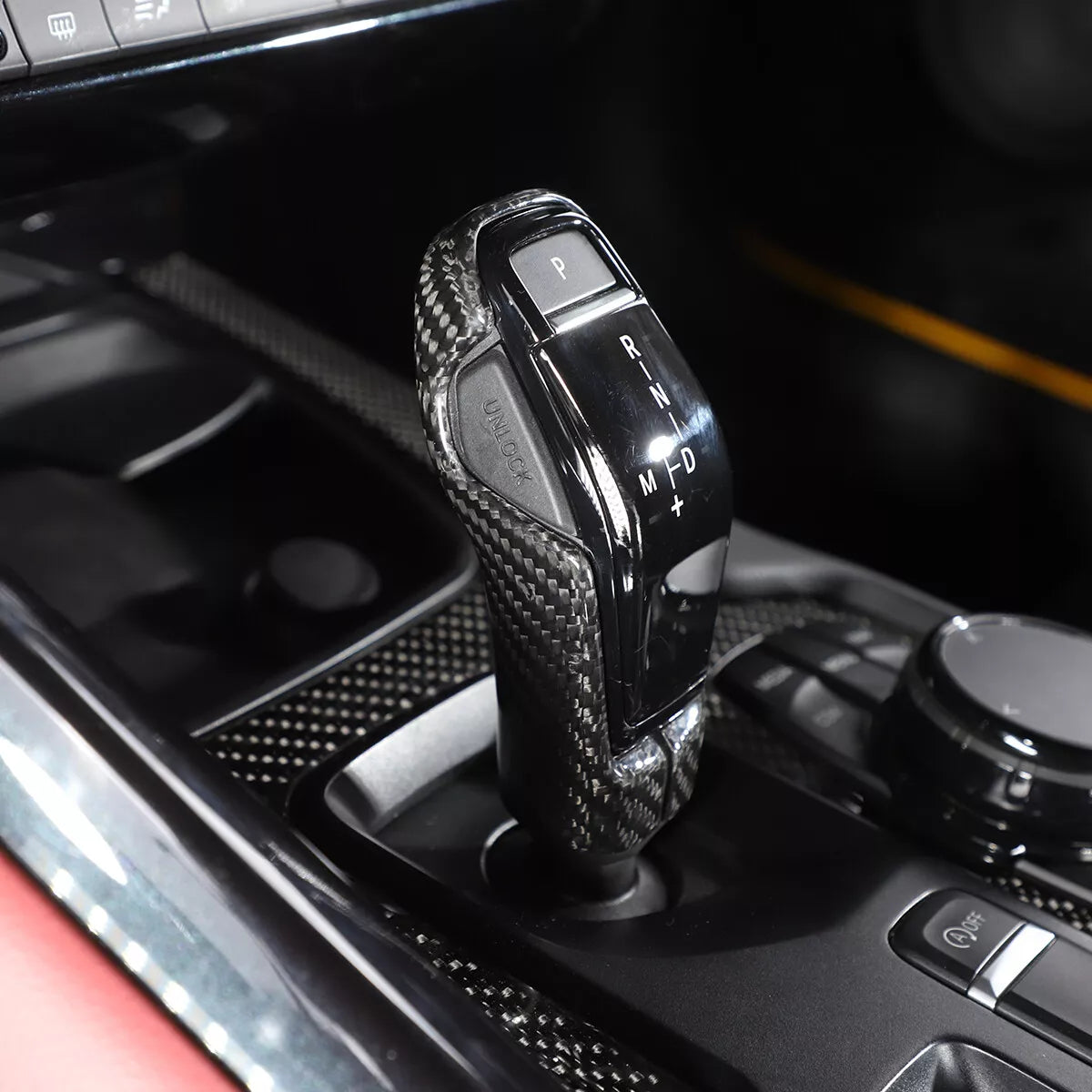 Carbon Fiber Gear Shift Knob Cover - Toyota Supra.