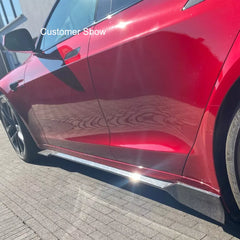 Carbon Fiber Side Skirt Extension - Tesla Model S Plaid 2021-2024.