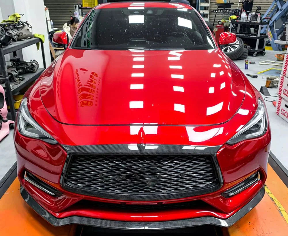 Carbon Fiber Front Splitter Lip - Infiniti Q60 Coupe 2016-2021.