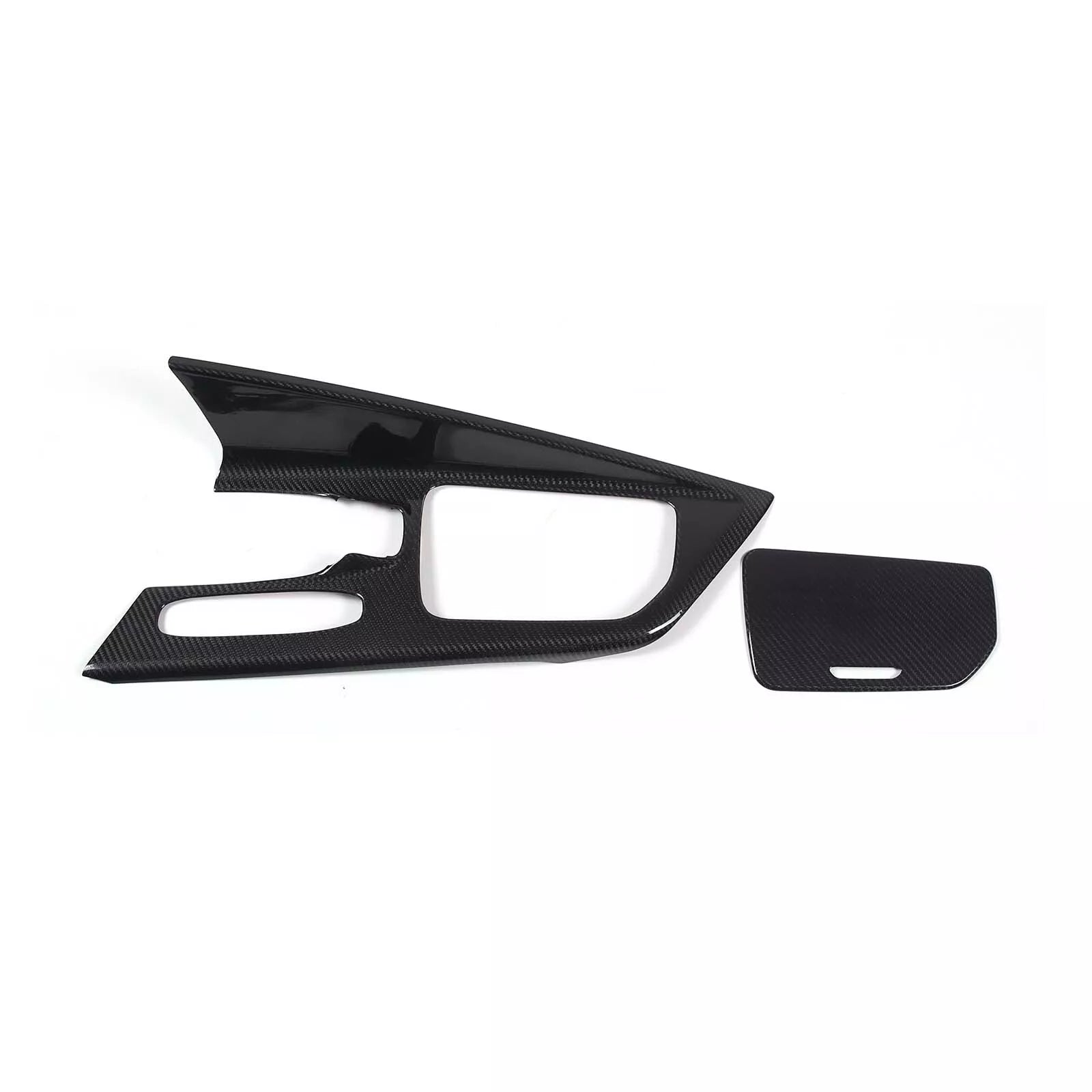 Carbon Fiber Center Console Cover + Cup Holder Lid Cover - Corvette C8.