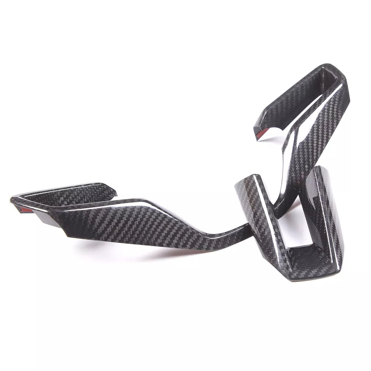 Dry Carbon Fiber Steering Wheel Cover Trim - Porsche taycan 2019-2023.