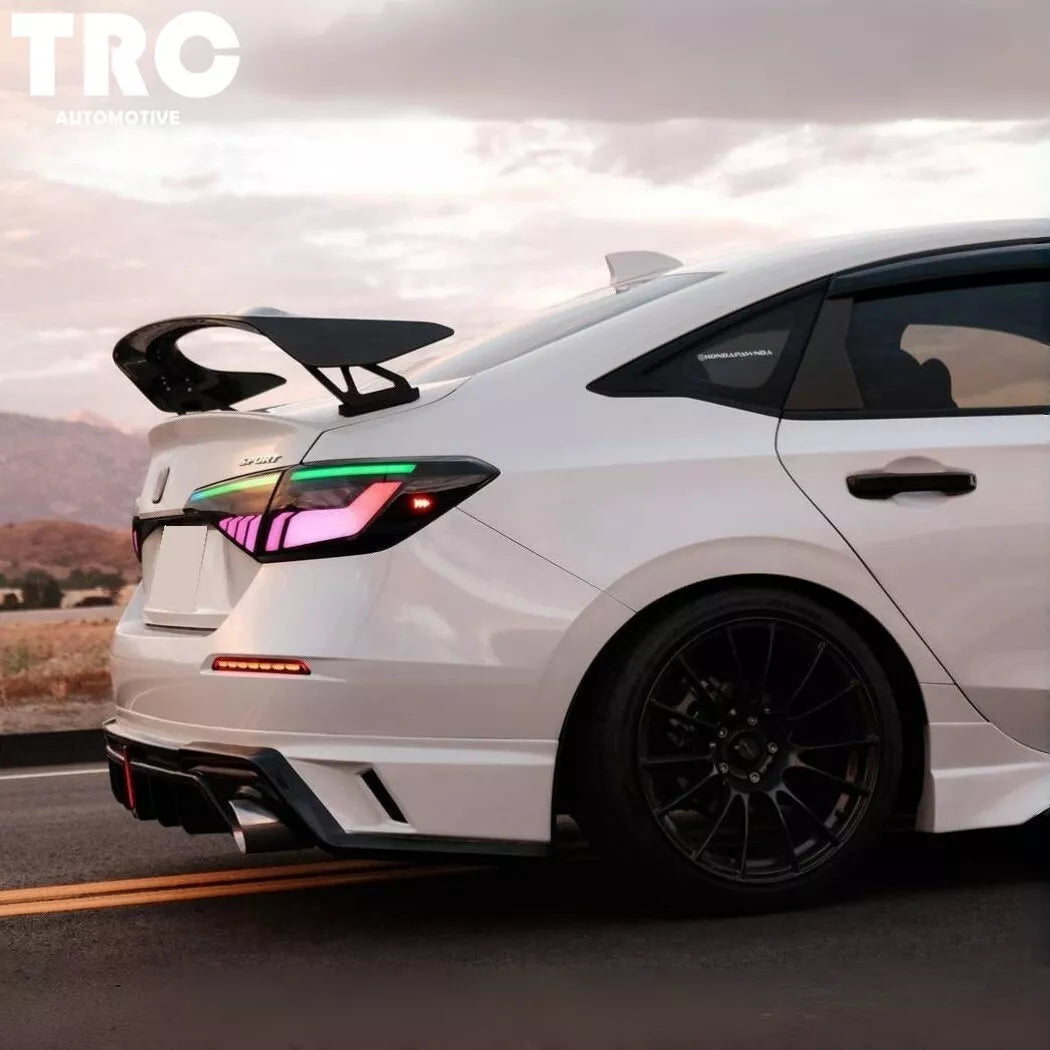 LED Sequential Smoked Tail Lights Upgrade - Honda Civic 11th Gen Sedan 2022-2024.
