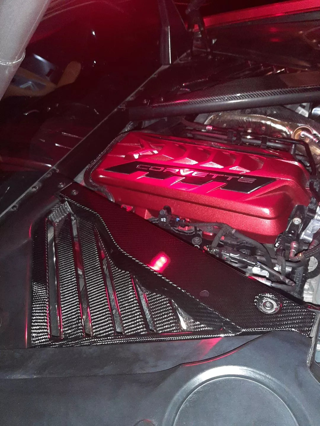 Carbon Fiber Engine Bay Panel Cover - Corvette C8 20-25.