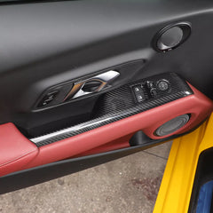 Carbon Fiber Interior Window Lift Panel Trim - Toyota GR Supra 2019-2023.